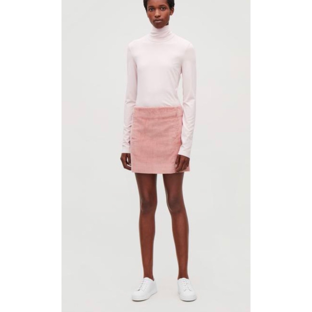 Cos pink corduroy mini skirt